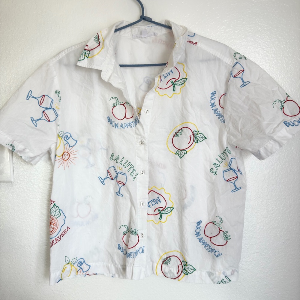 Women White Graphic Shirt